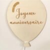 Ballon en bois Anniversaire personnalisable