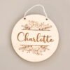 Pancarte médaillon en bois à personnaliser 12cm – Image 3