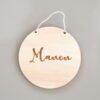 Pancarte médaillon en bois à personnaliser 12cm