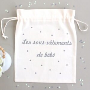 Pochon sac confettis personnalisable