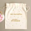 Pochon sac confettis "Les merveilles de" personnalisable