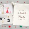 Pochon personnalisé pour ranger calendrier de l'Avent