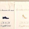 Pochon sac à chaussures des mariés personnalisable – Image 3