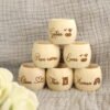 Ronds de serviette 4cm vache moustache ours coeurs arc en ciel