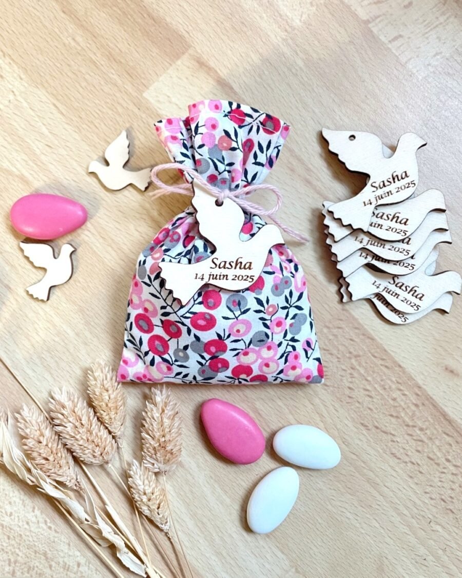Pochons liberty rose colombe Sasha