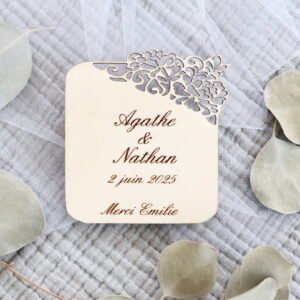 Sous verre sous bocks cadeau mariage