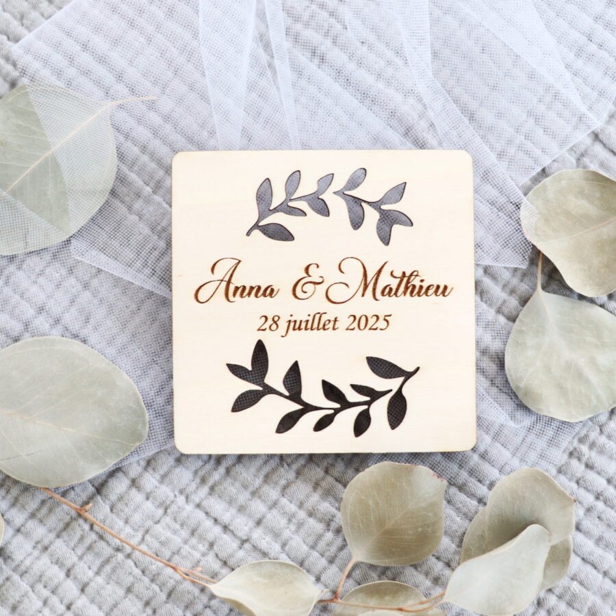 Sous verre sous bocks cadeau mariage