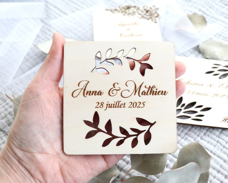 Sous verre sous bocks cadeau mariage