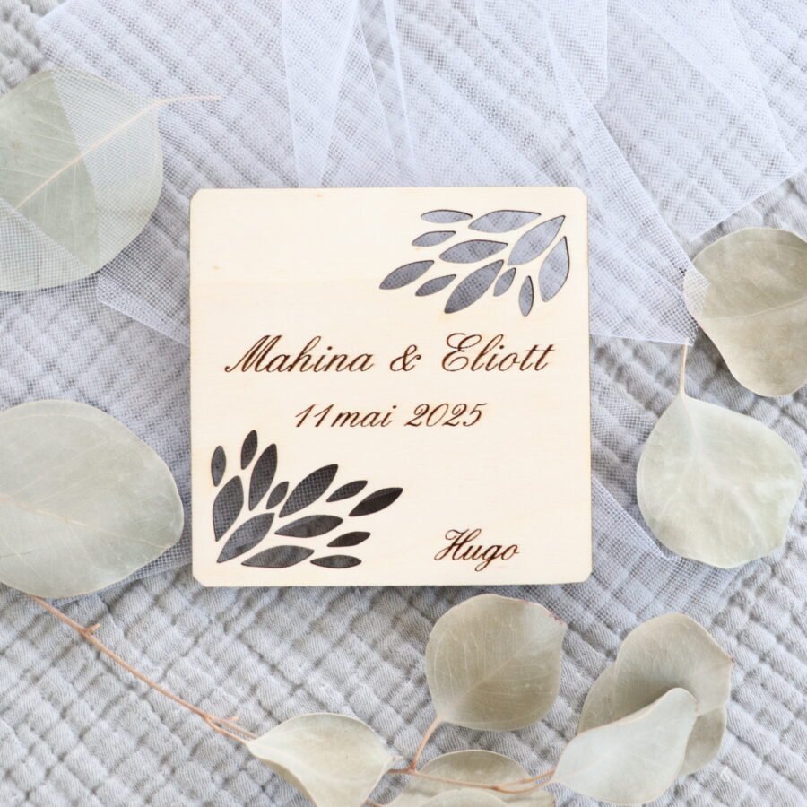 Sous verre sous bocks cadeau mariage