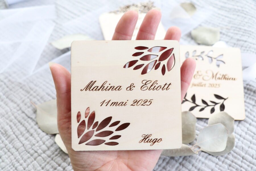 Sous verre sous bocks cadeau mariage
