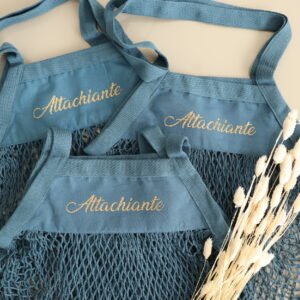 Sacs filet bleu attachiante
