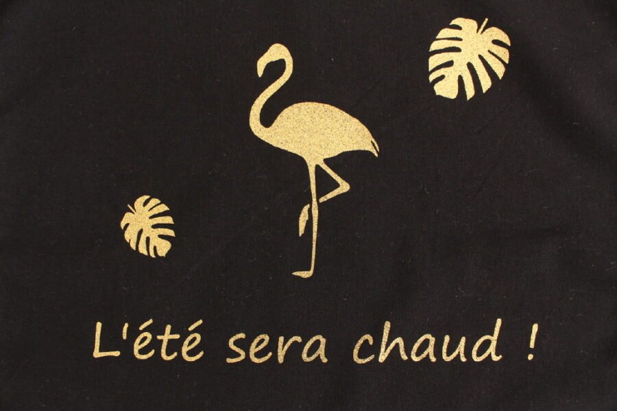 Tote bag noir l'été sera chaud