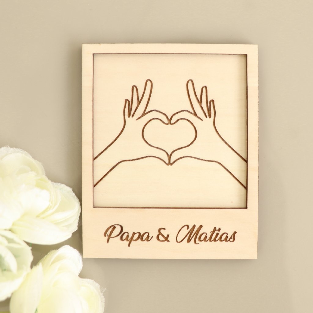 Carte Mains en coeur Papa