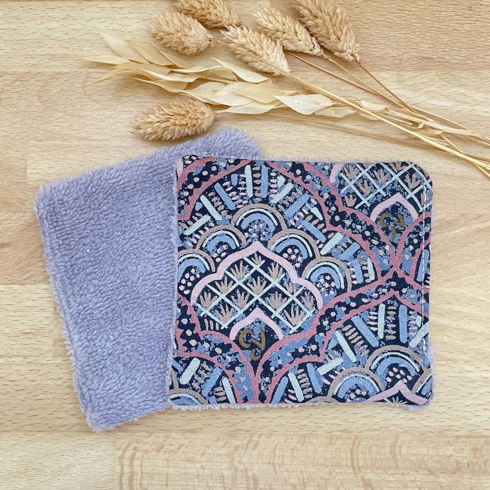 Coton lavable bambou indien bleu