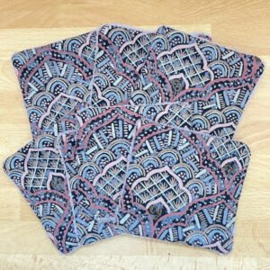 Coton lavable bambou indien bleu