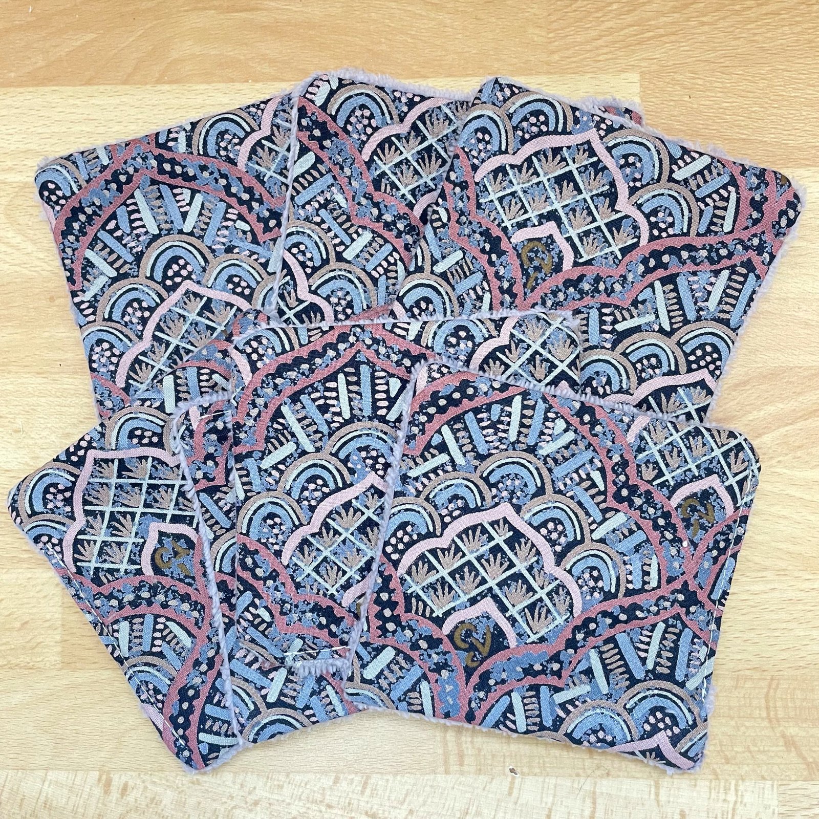 Coton lavable bambou indien bleu