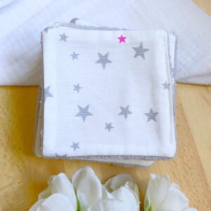 Lingette lavable étoiles