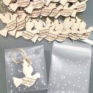 Porte clé colombe dans sachet