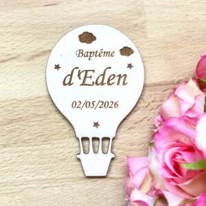 Faire-part magnétique montgolfière