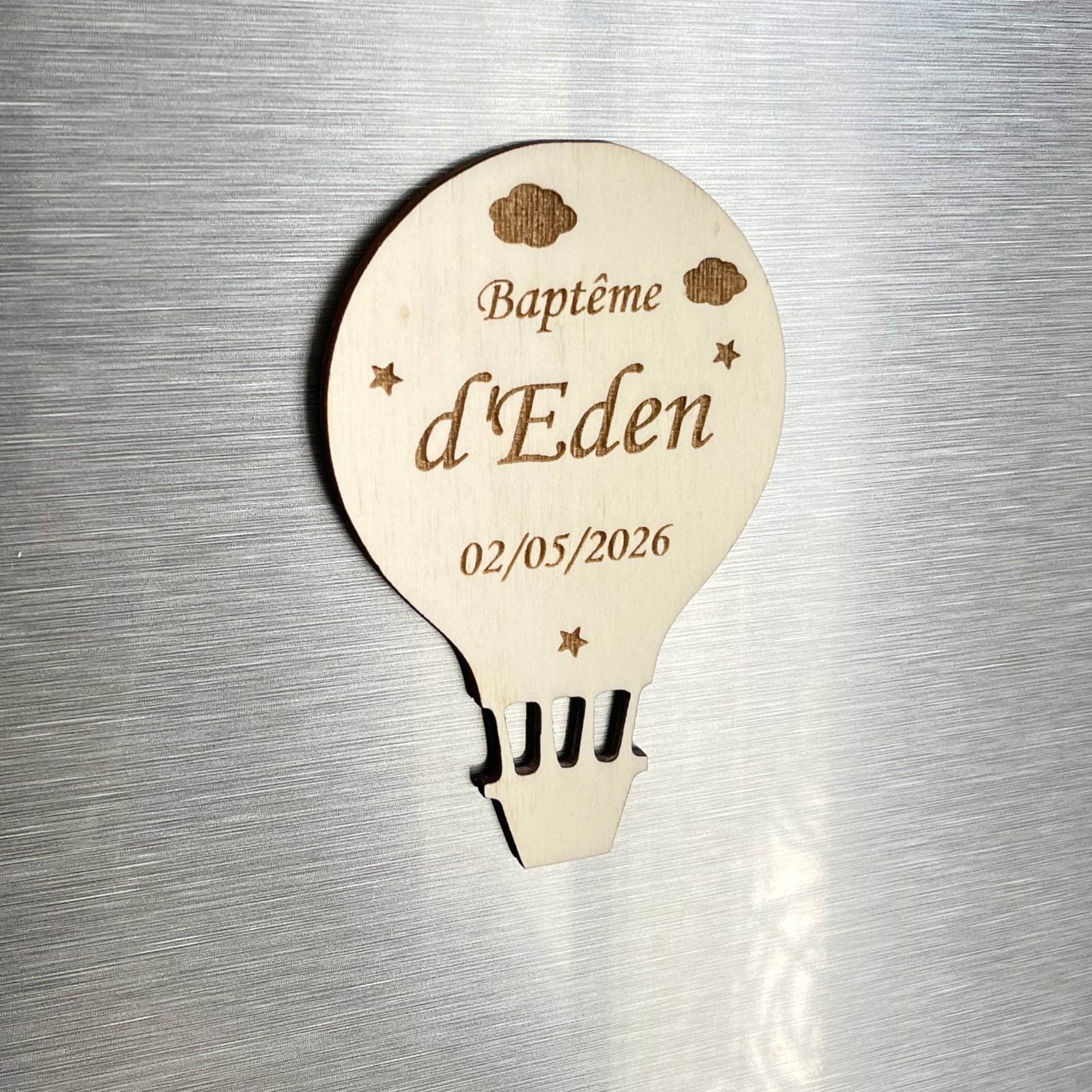 Faire-part magnétique montgolfière