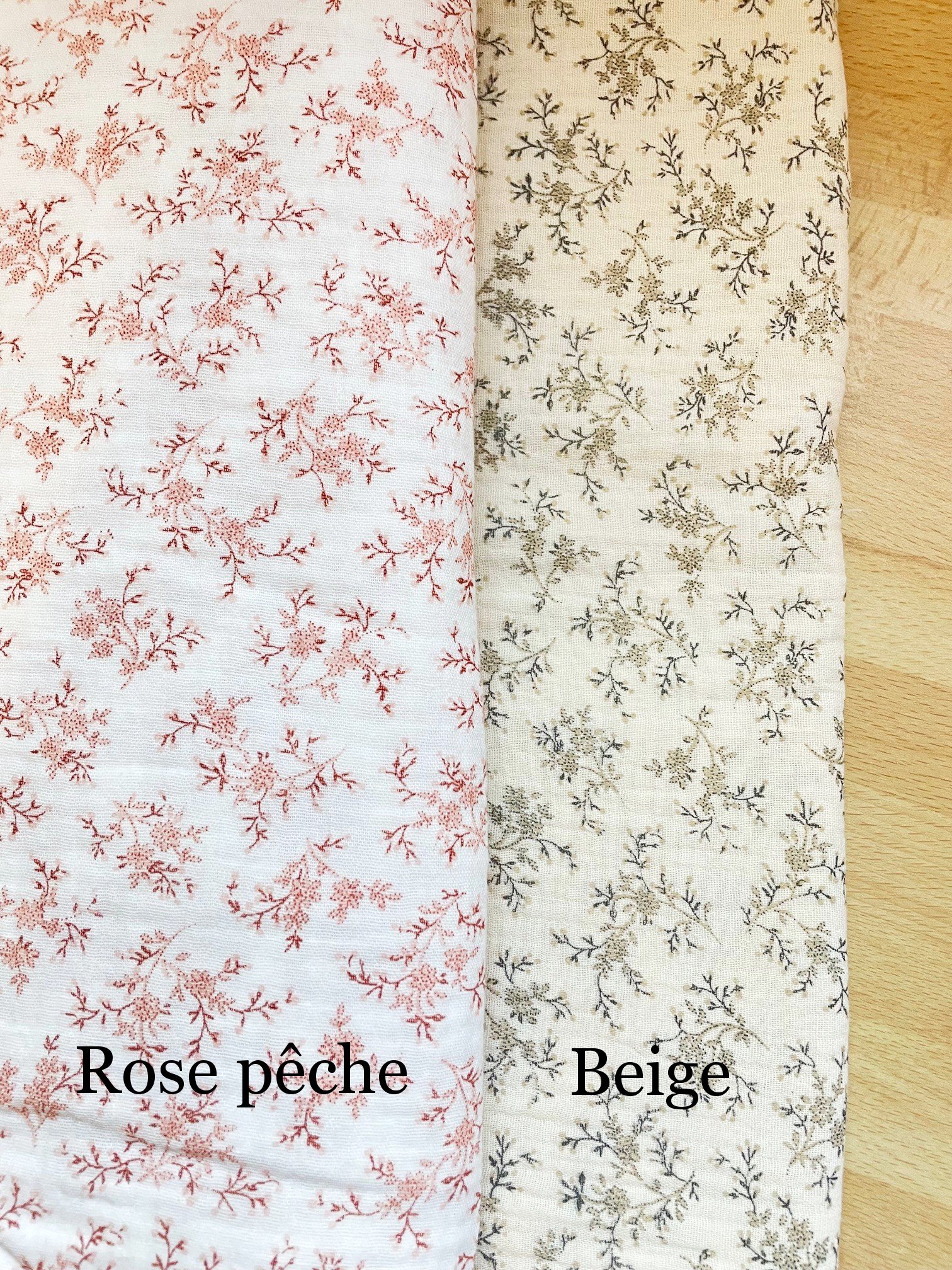 Ballotin à dragées double gaze fleuri beige – Image 5
